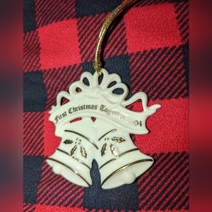 Lenox, double bell christmas ornament